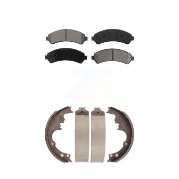 Front Rear Semi-Metallic Brake Pads Drum Shoes Kit For Chevrolet S10 Blazer GMC Jimmy 4WD KSN-100177
