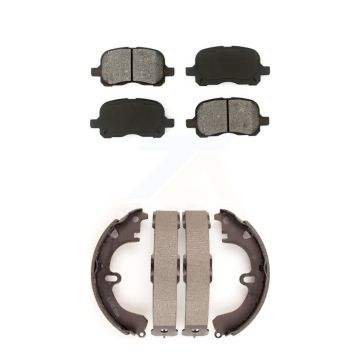 Front Rear Semi-Metallic Brake Pads And Drum Shoes Kit For Toyota Corolla KSN-100179
