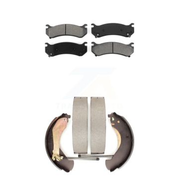 Front Rear Semi-Metallic Brake Pads Drum Shoe Kit For Chevrolet Silverado 1500 GMC Sierra KSN-100189