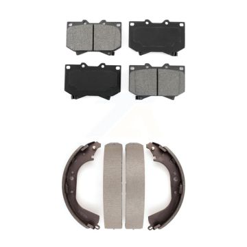 Front Rear Semi-Metallic Brake Pads And Drum Shoes Kit For Toyota Tundra KSN-100195