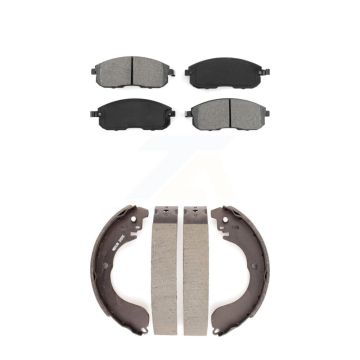 Front Rear Semi-Metallic Brake Pads And Drum Shoes Kit For Nissan Versa Sentra Cube KSN-100197