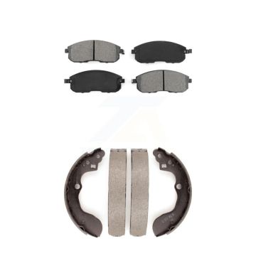 Front Rear Semi-Metallic Brake Pads And Drum Shoes Kit For Suzuki SX4 Crossover KSN-100198