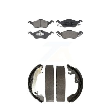 Front Rear Semi-Metallic Brake Pads And Drum Shoes Kit For Ford Focus KSN-100199