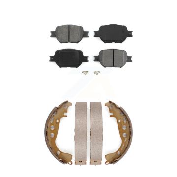 Front Rear Semi-Metallic Brake Pads And Drum Shoes Kit For Toyota Celica KSN-100200