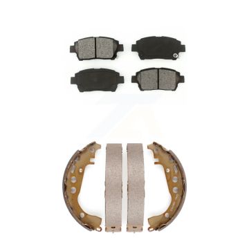 Front Rear Semi-Metallic Brake Pads And Drum Shoe Kit For Toyota Prius Celica Scion xB xA KSN-100204