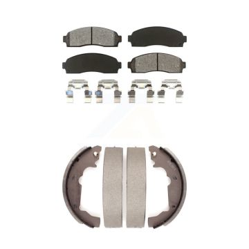 Front Rear Semi-Metallic Brake Pads And Drum Shoes Kit For Saturn Vue Chevrolet Equinox KSN-100212