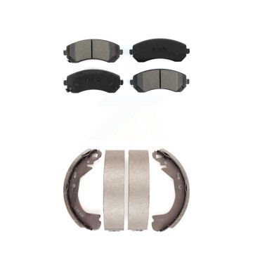 Front Rear Semi-Metallic Brake Pads & Drum Shoe Kit For Pontiac Montana Chevrolet Venture KSN-100218