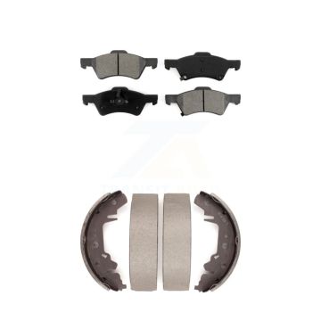Front Rear Semi-Metallic Brake Pads Drum Shoe Kit For Dodge Caravan Grand Chrysler Town & KSN-100224