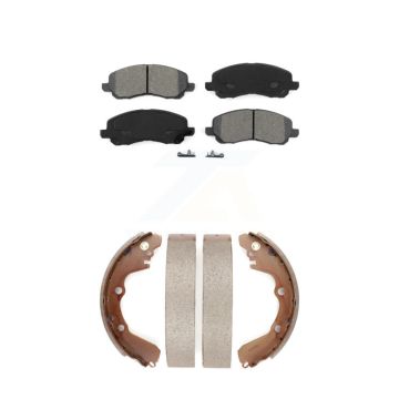 Front Rear Semi-Metallic Brake Pads Drum Shoe Kit For Chrysler Sebring Mitsubishi Eclipse KSN-100231