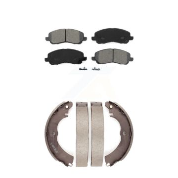 Front Rear Semi-Metallic Brake Pads And Drum Shoes Kit For Mitsubishi Lancer KSN-100232