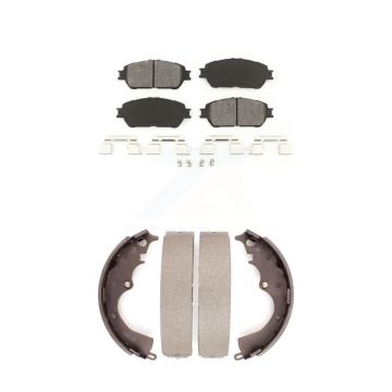 Front Rear Semi-Metallic Brake Pads And Drum Shoe Kit For Toyota Tacoma With 5 Lug Wheels KSN-100242