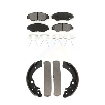Front Rear Semi-Metallic Brake Pads And Drum Shoes Kit For Honda Accord Fit KSN-100246