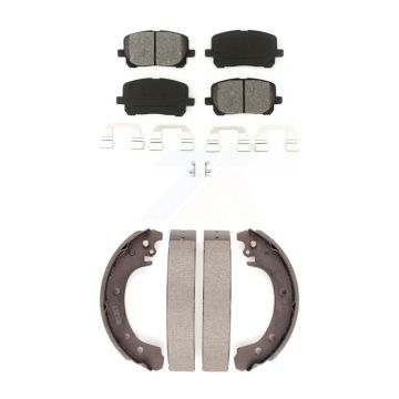 Front Rear Semi-Metallic Brake Pads And Drum Shoes Kit For Toyota Corolla KSN-100251