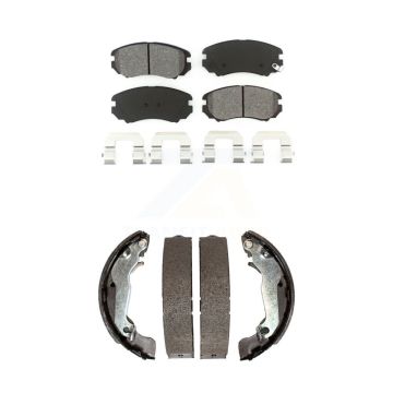 Front Rear Semi-Metallic Brake Pads And Drum Shoes Kit For Hyundai Elantra KSN-100252