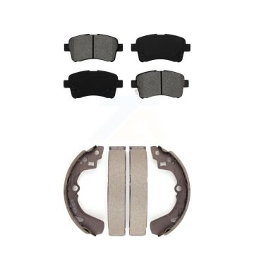 Front Rear Semi-Metallic Brake Pads And Drum Shoes Kit For 2002-2005 Suzuki Aerio KSN-100255