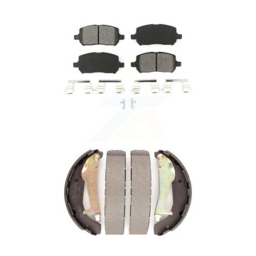 Front Rear Semi-Metallic Brake Pads And Drum Shoes Kit For Chevrolet Cobalt Pontiac G5 KSN-100262