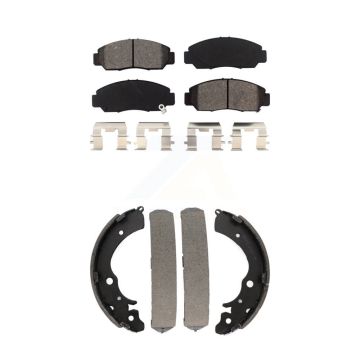 Front Rear Semi-Metallic Brake Pads And Drum Shoes Kit For Honda Civic Accord KSN-100263
