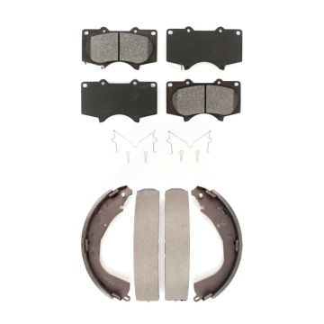 Front Rear Semi-Metallic Brake Pads And Drum Shoes Kit For Toyota Tundra KSN-100268