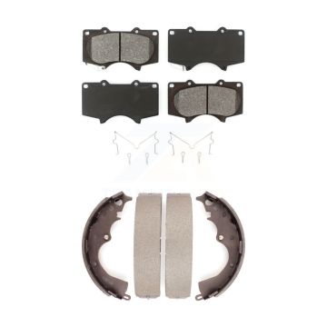 Front Rear Semi-Metallic Brake Pads And Drum Shoes Kit For Toyota Tacoma KSN-100269