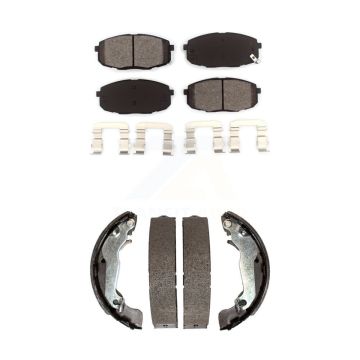 Front Rear Semi-Metallic Brake Pads And Drum Shoes Kit For Hyundai Elantra KSN-100277