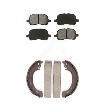 Front Rear Semi-Metallic Brake Pads And Drum Shoes Kit For 2002 Toyota Corolla From 04 02 KSN-100287
