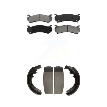 Front Rear Semi-Metallic Brake Pads Drum Shoe Kit For 00 GMC Yukon With 11" Diameter KSN-100289