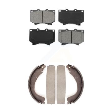 Front Rear Semi-Metallic Brake Pads And Drum Shoes Kit For Toyota Tundra KSN-100291