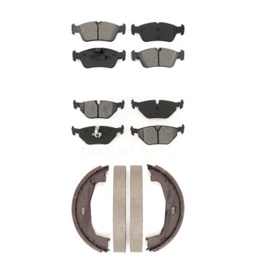 Front Rear Semi-Metallic Brake Pads And Parking Shoe Kit For BMW Z4 325i 325Ci 320i 323Ci KSN-100553