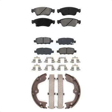 Front Rear Semi-Metallic Brake Pads And Parking Shoes Kit For INFINITI G35 Q60 KSN-100560