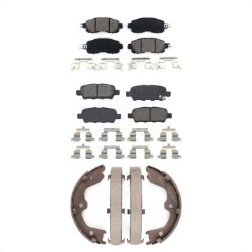 Front Rear Semi-Metallic Brake Pads And Parking Shoes Kit For Nissan Altima KSN-100563