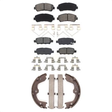 Front Rear Semi-Metallic Brake Pads And Parking Shoes Kit For Nissan Maxima KSN-100564
