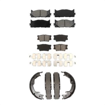 Front Rear Semi-Metallic Brake Pads Parking Shoes Kit For Toyota Camry Lexus ES350 Avalon KSN-100571