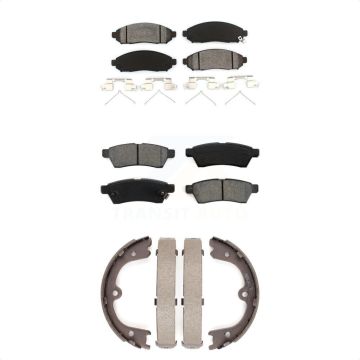 Front Rear Semi-Metallic Brake Pads And Parking Shoes Kit For Nissan Frontier Xterra KSN-100576