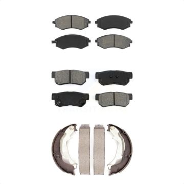 Front Rear Semi-Metallic Brake Pads And Parking Shoes Kit For Hyundai Sonata Kia Optima KSN-100586