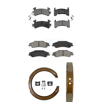 Front Rear Semi-Metallic Brake Pads And Parking Shoes Kit For Chevrolet S10 GMC Sonoma KSN-100596
