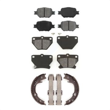 Front Rear Semi-Metallic Brake Pads And Parking Shoes Kit For Toyota Celica KSN-100603