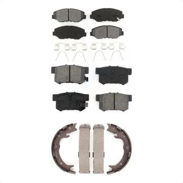 Front Rear Semi-Metallic Brake Pads And Parking Shoes Kit For Honda CR-V Element KSN-100612