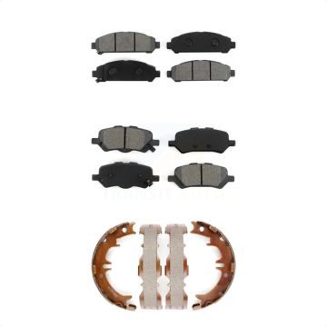 Front Rear Semi-Metallic Brake Pads And Parking Shoes Kit For 2009-2016 Toyota Venza KSN-100617