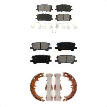 Front Rear Semi-Metallic Brake Pads Parking Shoes Kit For Lexus RX350 RX330 Toyota RX400h KSN-100619
