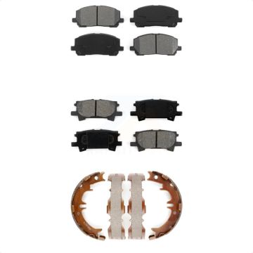 Front Rear Semi-Metallic Brake Pads And Parking Shoes Kit For Toyota Highlander KSN-100620
