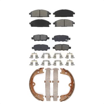 Front Rear Semi-Metallic Brake Pads And Parking Shoes Kit For 2004-2005 Nissan Quest KSN-100641