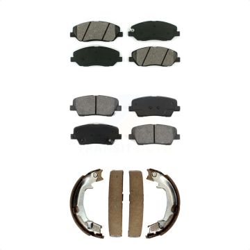 Front Rear Semi-Metallic Brake Pads And Parking Shoe Kit For Kia Sedona Hyundai Entourage KSN-100643