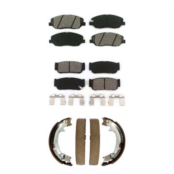 Front Rear Semi-Metallic Brake Pads And Parking Shoe Kit For Hyundai Entourage Kia Sedona KSN-100644