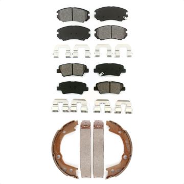Front Rear Semi-Metallic Brake Pads And Parking Shoes Kit For Hyundai Elantra Sonata KSN-100658