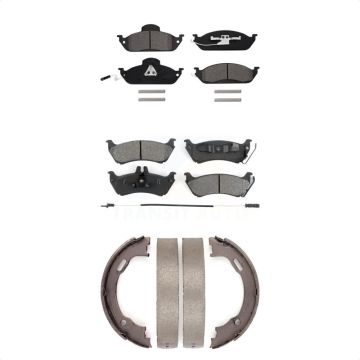 Front Rear Semi-Metallic Brake Pads Parking Shoes Kit For Mercedes-Benz ML320 ML350 ML430 KSN-100673
