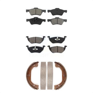 Front Rear Semi-Metallic Brake Pads And Parking Shoes Kit For Ford Escape Mercury Mariner KSN-100700