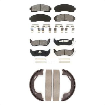 Front Rear Semi-Metallic Brake Pads And Parking Shoes Kit For Ford Ranger Mazda B2300 KSN-100701
