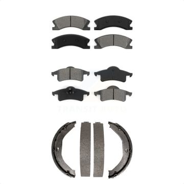 Front Rear Semi-Metallic Brake Pads And Parking Shoes Kit For Jeep Grand Cherokee KSN-100704