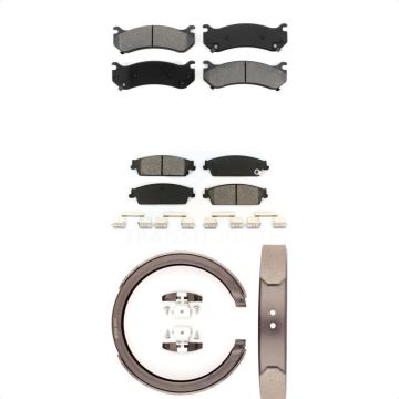 Front Rear Semi-Metallic Brake Pads And Parking Shoes Kit For Chevrolet Silverado 1500 KSN-100713