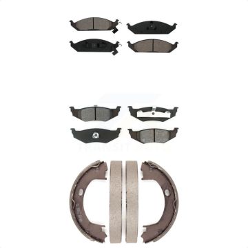 Front Rear Semi-Metallic Brake Pads And Parking Shoes Kit For Chrysler Cirrus KSN-100736